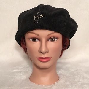 Black Virgin Records Beret Corduroy Hat